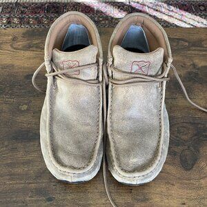 Men’s Twisted X “The Original” Leather Chukka Driving Moc, Size 7.5, Bomber